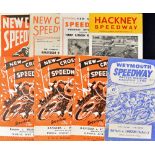 New Cross Speedway Programmes includes 1937 London Cup Final v West Ham, 1946 British Riders'