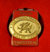 2006 Celtic Manor Wales Open Golf Championship Competitors enamel money clip badge - won by Robert