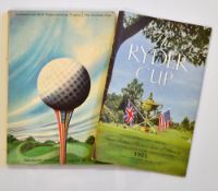 1953 Ryder Cup Golf Programme - played Wentworth Golf Club - US winning 6 ½ - 5 ½ - c/w both draw