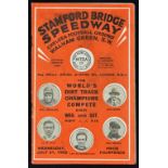 1929 Stamford Bridge Speedway Programme v Southampton date 31 Jul 1929, with pencil internally,