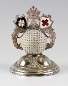 Golf Trophy - interesting Order of St John and British Red Cross silver plated and enamel trophy -