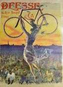 Déesse Bicycle Poster - 16, rue Halévy, Paris - Goddess of the bicycle illustrated by Jean de