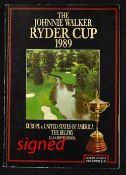 1989 Ryder Cup Golf signed programme - played at The Belfry and signed by 4x European players to