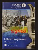 2010 Open Golf Championship programme signed the winner Louis Oosthuizen plus others - played at