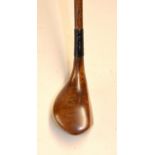 Fine Robert Simpson Carnoustie Patent "The Simplex" brassie with full brass sole/back weight and