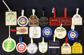 Large collection of U.S, European Golf Tournament and Golf Club bag tags from the 1980's onwards