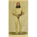 W. G. Grace 'Cricket' Original Vanity Fair Supplement Colour Print by Spy published by Vincent