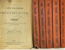 James Lillywhite's Cricketers' Annual Selection 1894, 1895, 1897, 1898, 1899 and 1900 London: