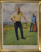 Arnold Palmer 1962 Troon Open Golf Champion signed ltd ed colour print - original was commissioned