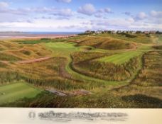 2006 Royal Liverpool Open Golf Championship colour print by Graeme Baxter - c/w a vignette of the