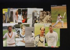 Cricket Signed Player Photocards including John Morris, David Gower, Kim Barnett, Peter Such,