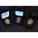 3x US Open Golf Championship brass and enamel money clips - 2001 Southern Hills (Retief Goosen),