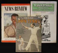 1936 How To Play Lawn Tennis Booklet edited by S. Wallis Merrihew, illustrated from motion picture