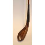 Fine W Anderson dark stained beech wood driver fitted with limber green heart shaft c.1885 - the