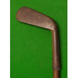 Rare W&G Ashford Birmingham smf lofting iron c.1893 - with most unusual shaft/hosel fitting together