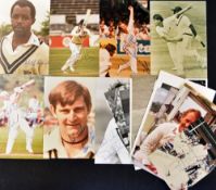 Cricket Signed Player Photocards including Phil Newport, Derek Underwood, Chris Broad, Chris Old,
