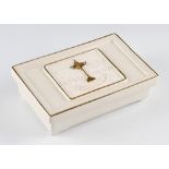 1997 Valderrama Ryder Cup Commemorative ceramic playing card box - with 22ct gold trim, hand crafted