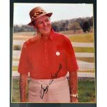 Sam Snead signed golfing colour photograph - dominated the game for four decades winning 7 majors