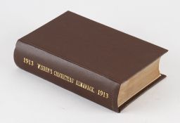 Wisden Cricketers' Almanack 1913 - Jubilee Edition - with wrappers, rebound in brown cloth boards
