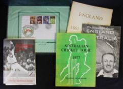 Mixed Cricket Ashes and Tour Items including commemorative Centenary Test Match folder containing