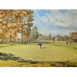 Weaver, Arthur (b.1918 - 2008) "PLAYING THE 18TH GREEN WENTWORTH - WEST COURSE" - original water