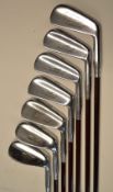 Matching set of 7x Walter Hagen Arrow irons with coated steel shafts - 2-8 irons c/w Walter Hagen
