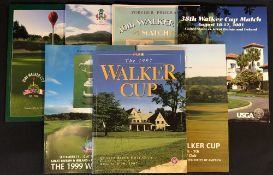 Collection of Walker Cup programmes from 1997 onwards (7) - to incl 1997 (Quaker Ridge US) signed by