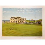 Baxter Graeme (after) signed R & A ST ANDREWS colour print signed by the artist in pencil to the