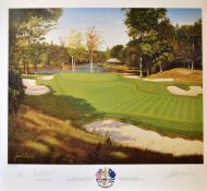 1999 Country Club USA Ryder Cup signed ltd ed colour print by Graeme Baxter - signed by Mark James