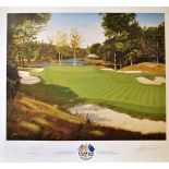 1999 Country Club USA Ryder Cup signed ltd ed colour print by Graeme Baxter - signed by Mark James