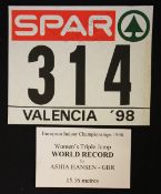 1998 European Indoor Championship - Women's World Record Triple Jumper Ashia Hansen Signed