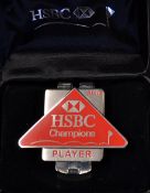 2007 HSBC Champions Golf Players enamel money clip badge - in the original HSBC case