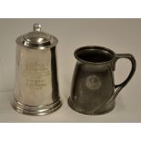 Rare 1899 Rangoon Golf Club Foursomes Competition winners quality heavy silver plated stein -