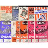 Speedway - 1939 Belle Vue v Harringay programme together with 1932 Wimbledon v Belle Vue, 1951 Belle