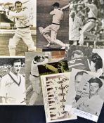 Australian Cricket Signed Player Photocards including Peter Philpott, Richie Benaud, Doug Walters,