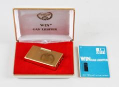 Cricket Gold Plated Win G3000 Cigarette Lighter Presented by the John Player League housed in