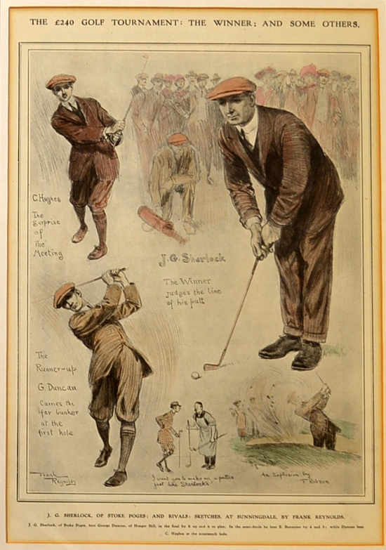 Reynolds, Frank (After) 2x COLOURED GOLF TOURNAMENT PRINT MAGAZINE EXTRACTS - both Sketches from - Image 3 of 3