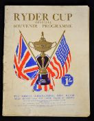 Scarce 1933 Official Ryder Cup Golf Souvenir Programme - for the 4th International golf match