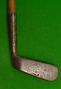 Very early Tom Stewart Patent very bent neck putter c.1895 - with "Tom Stewart Maker St Andrews"