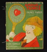 1914 French Sheet Music 'Amour et Tennis' Valentine Tennis Scene to front cover, appears with