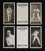 Ogden's 'Australian Test Cricketers' Cigarette Cards complete set of 36 cards.