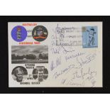 1977 Australian Centennial Tour Signed First Day Cover signed by England players Randall, Old,