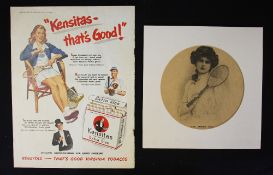 1952 Picture Post 'Kensitas that's Good!' Tennis Girl Advertising Poster date 3 May measures 26x33cm