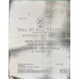 Printed Copy 'Ball by Ball' Record 1946-47 Series Test Matches England v Australia later photocopied