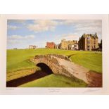 Baxter, Graeme (after) signed OLD COURSE ST ANDREWS colour print signed by the artist in pencil to