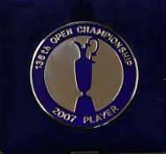 2007 Carnoustie Open Golf Championship Player's Enamel Badge - won by Padraig Harrington - his first