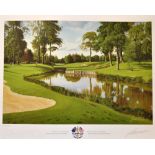 Paul McGinley - 2001 The Belfry Ryder Cup signed ltd ed colour print by Graeme Baxter - signed by