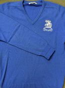 1981 West Indies Cricket Tour Pullover in light blue, made by Lyle & Scott. From the personal