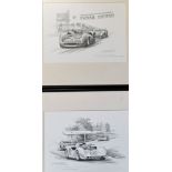 1967 'Can-Am' Motor Sports Prints from Michael Turner drawings at Elkhart Lake, a set of 4x prints