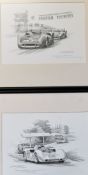 1967 'Can-Am' Motor Sports Prints from Michael Turner drawings at Elkhart Lake, a set of 4x prints